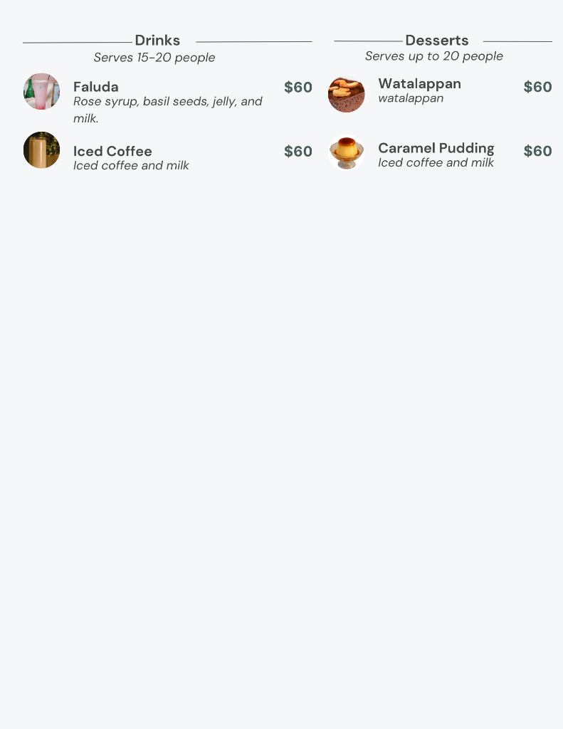 Catering Menu Page 2